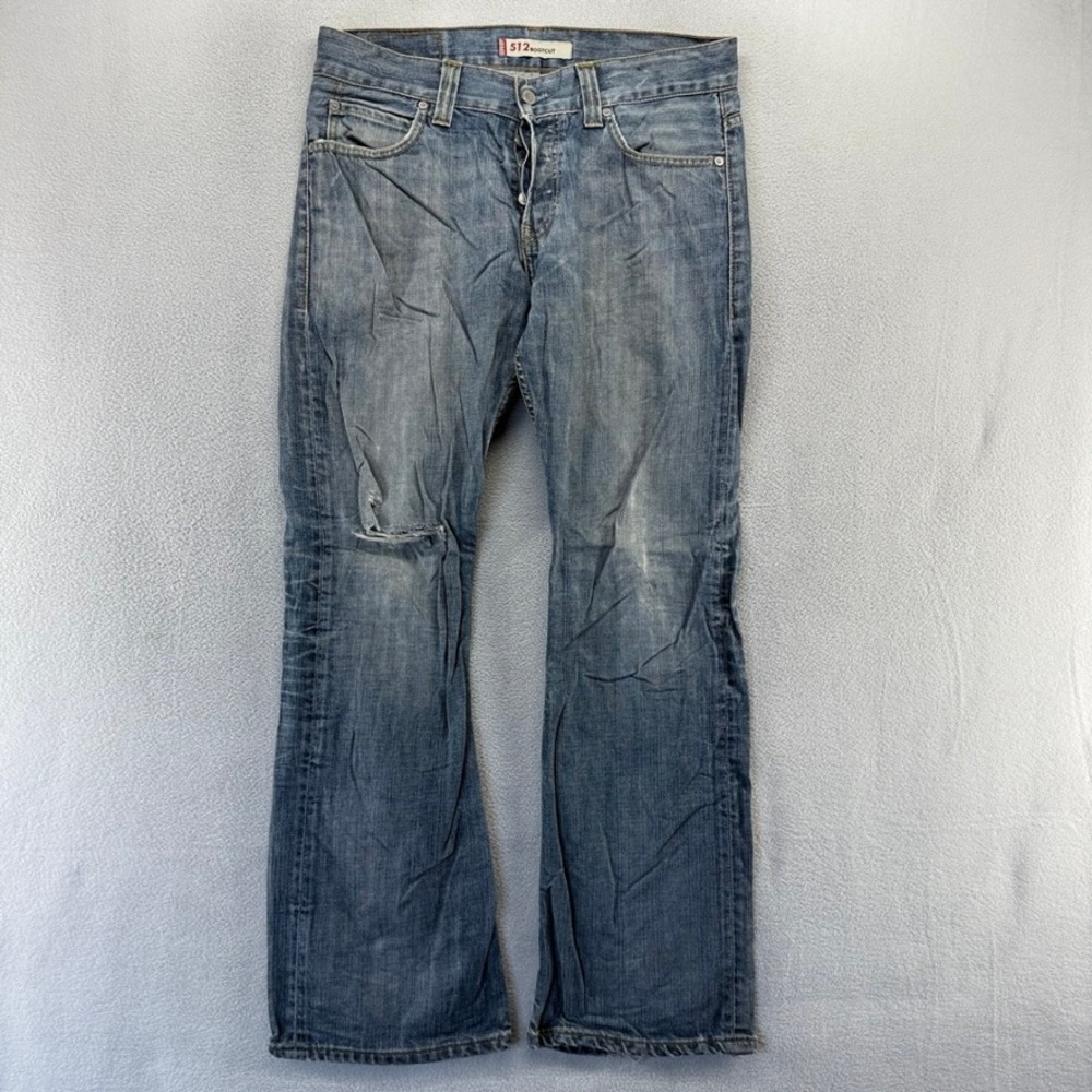 Vintage Levis Jeans Mens 32x32 fit 34x31 Blue 512 Bootcut Denim Distressed y2k